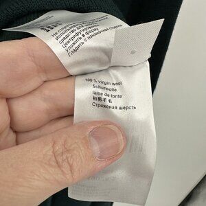 turtleneck sweater dress 100% wool long sleeve forest green N2 US 6